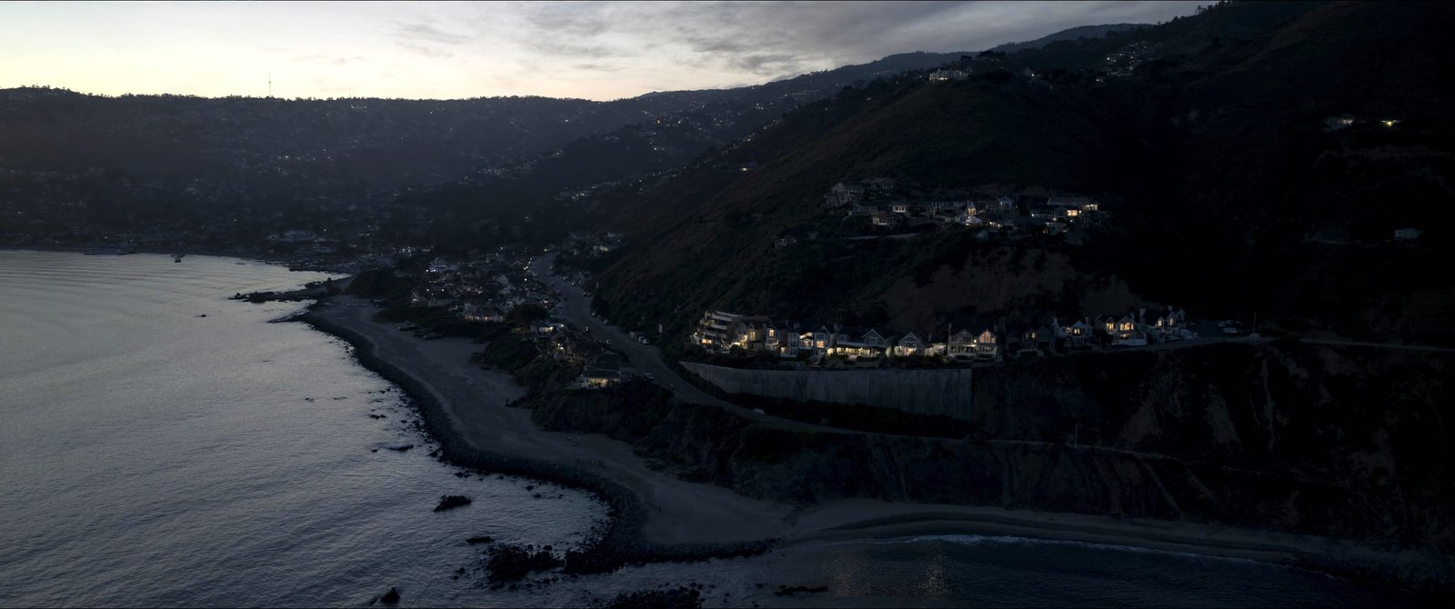 Pacific Coast Highway coastline in Orange County, California