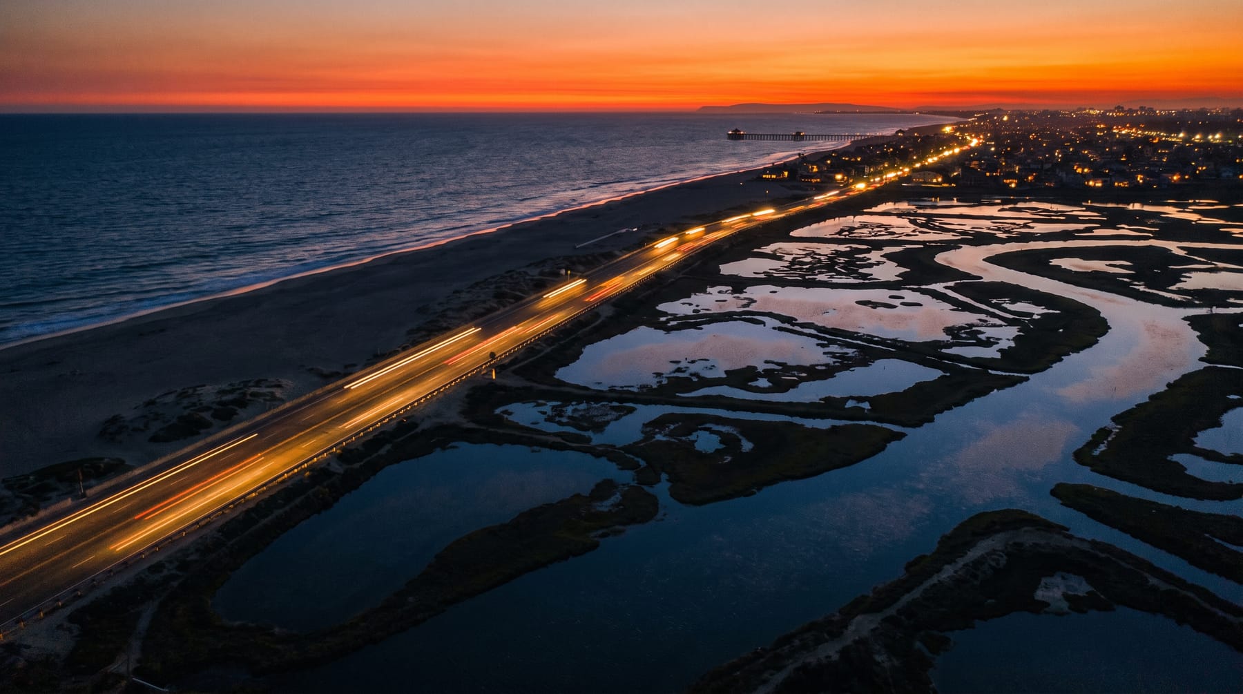 Bolsa Chica State Beach along Pacific Coast Highway, Huntington Beach, California