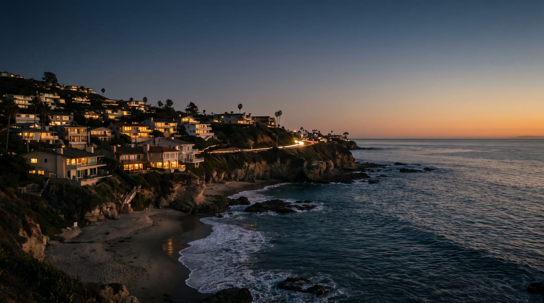 Laguna Beach coastline near Orange County, California